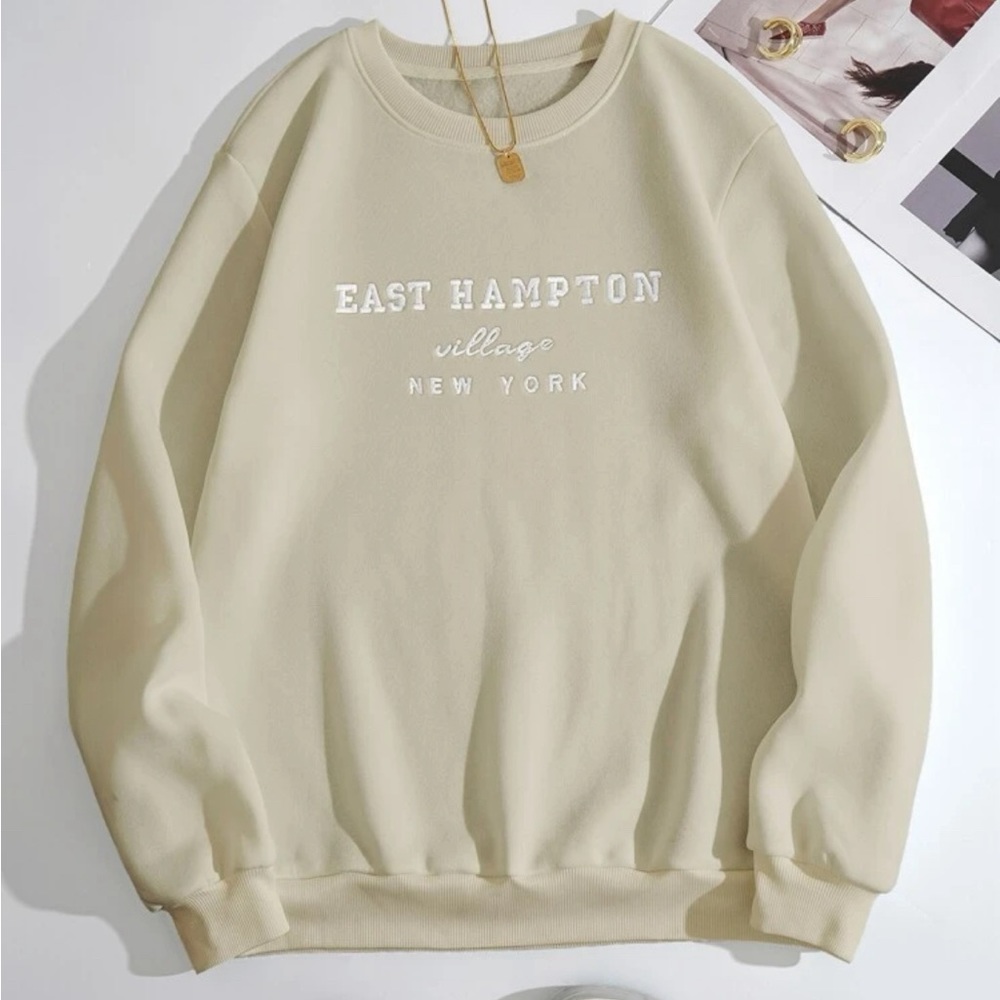 SHEIN East Hamptons Cream Sweatshirt